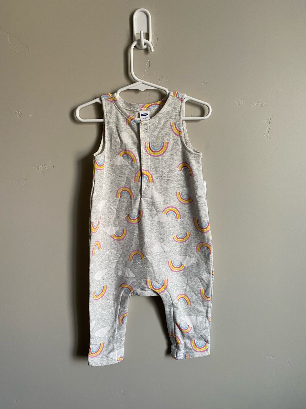 Old Navy Rainbow Infant Tank Top Romper One Piece Pants 12-18m